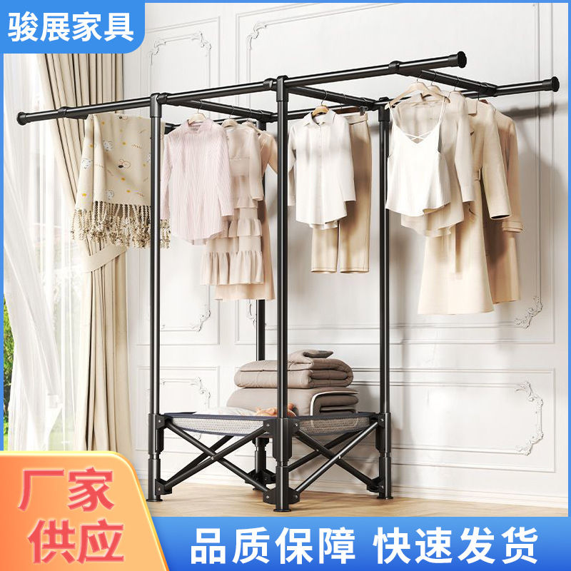 定制晾衣架阳台户外折叠伸缩双杆挂衣晒衣架室外凉衣杆室内晾衣架