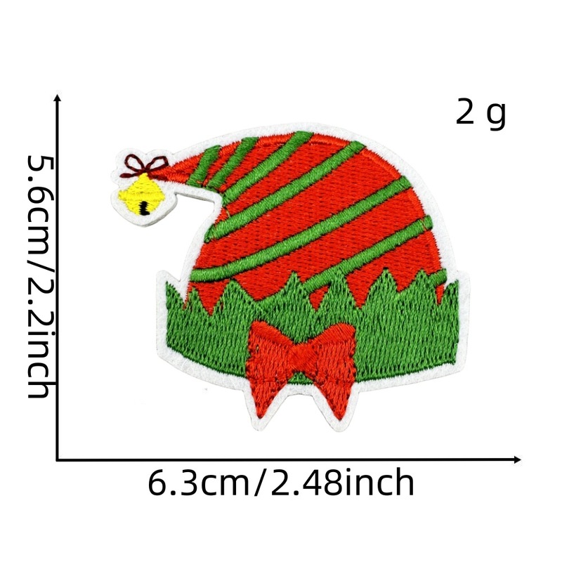 ホリデー漫画クリスマス刺繍布パッチ在庫卸売装飾雪だるまヘラジカ刺繍パッチアイロンパッチ|undefined