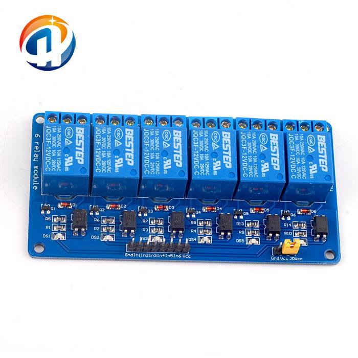 BESTEP 6 Road 12V relay module optocoupler isolation isolation low -level trigger