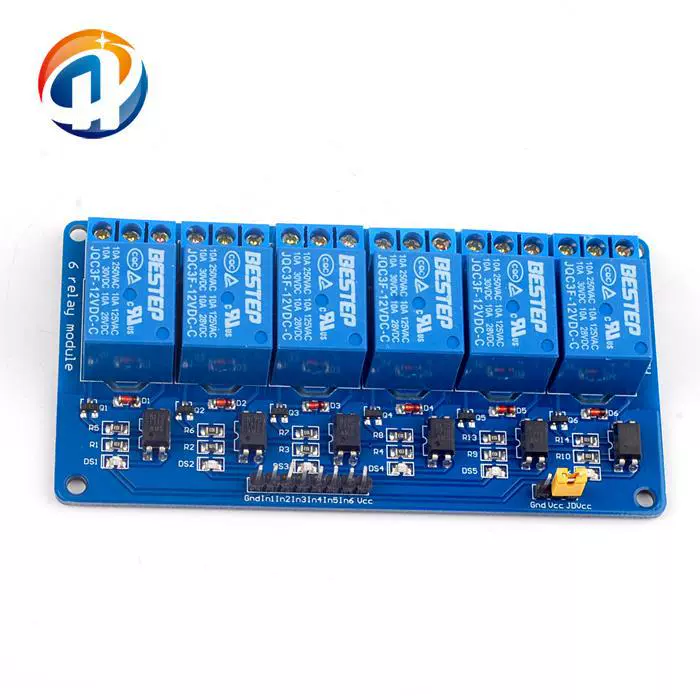 BESTEP 6 Road 12V relay module optocoupler isolation isolation low -level trigger