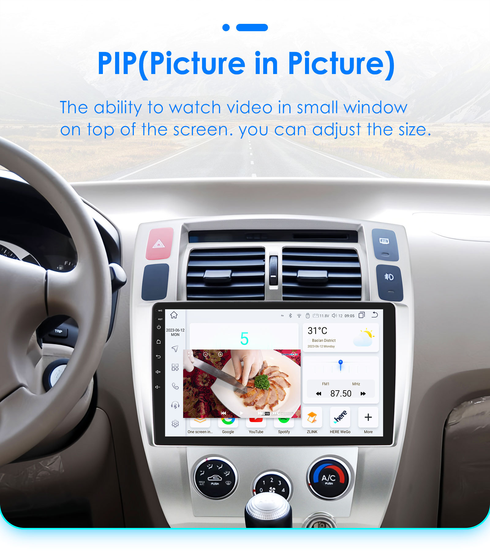 10-inch for 04-09 Hyundai Tucson reversing Image car Android intelligent GPS navigation all-in-one machine