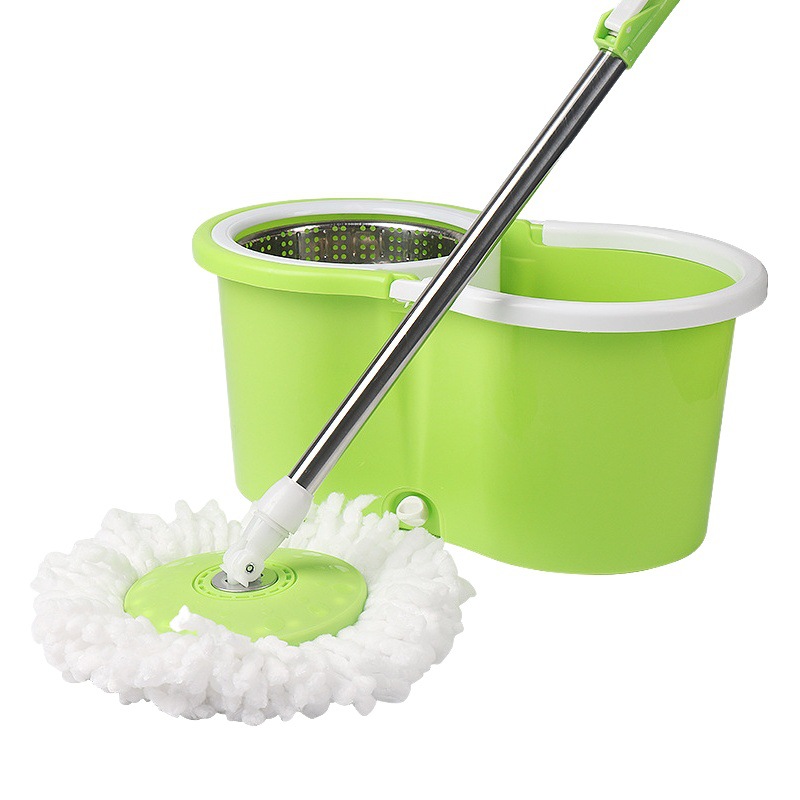 Mopa giratoria con cubo doble acción, sistema de presión manual