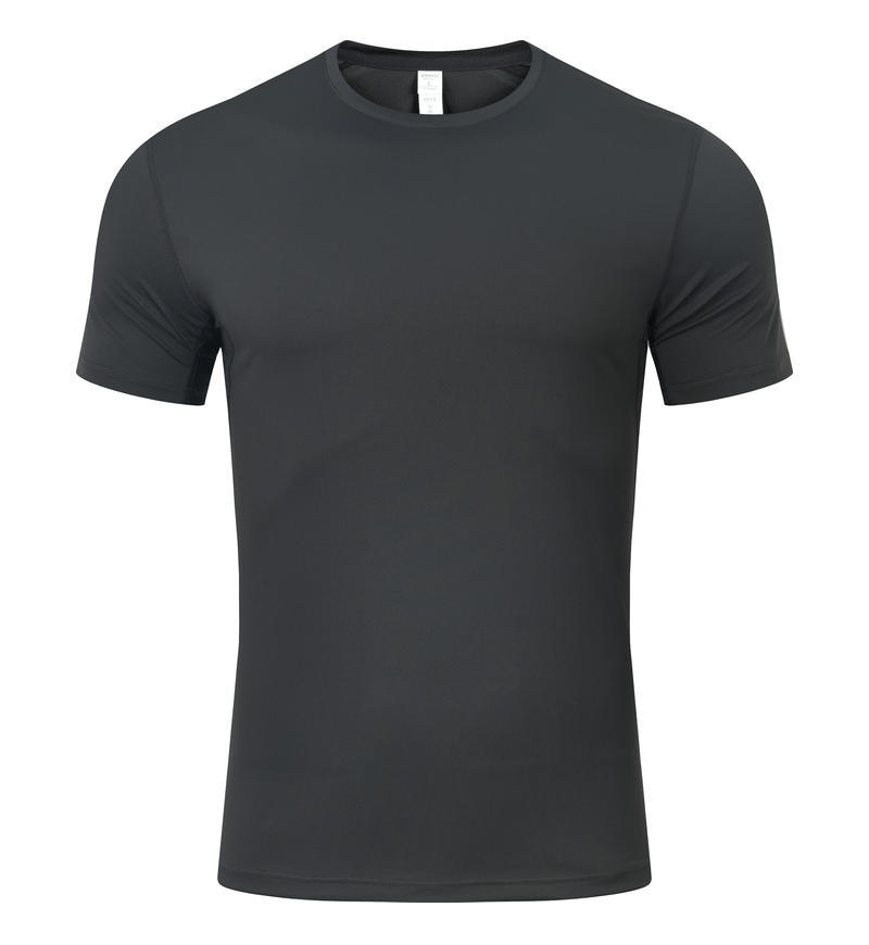 Trajes de gimnasio de verano para hombres y mujeres ropa de entrenamiento al aire libre transfronteriza secado rápido deportivo delgado elástico cuello redondo camiseta transpirable de manga corta