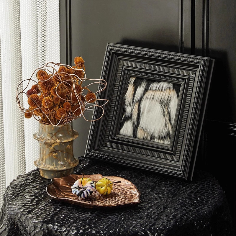 Vintage Retro Decorative Painting for Master Bedroom Dresser and Chest of Drawers, High-End Abstract Wall Art, Light Luxury Style Model Room Display Painting