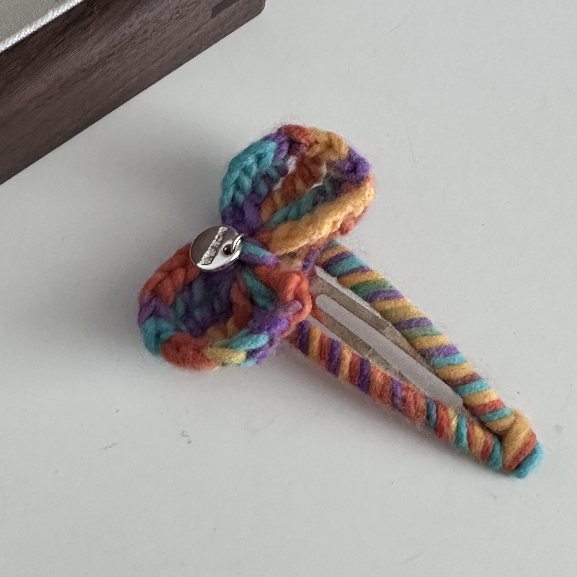 Niedliche Regenbogen Haarspange Aus Wolle Für Mädchen Set_voghion.com