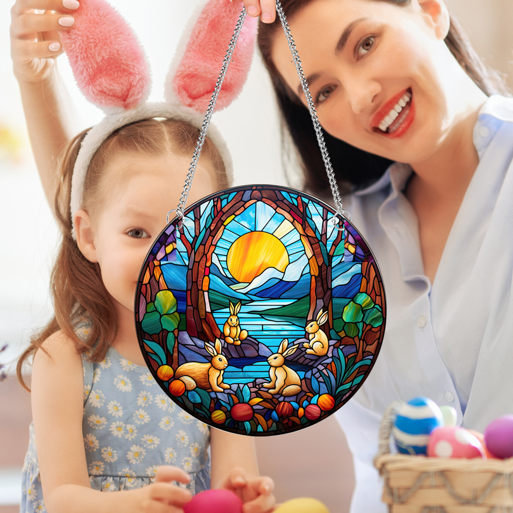 95g Weight pendant Home Textiles & Decor Type Acrylic Material Easter Festival Rabbit Pattern Casual, Elegant, Classical Style Easter Casual Elegant Classical Rabbit Arylic Party Supplies Decorations 113