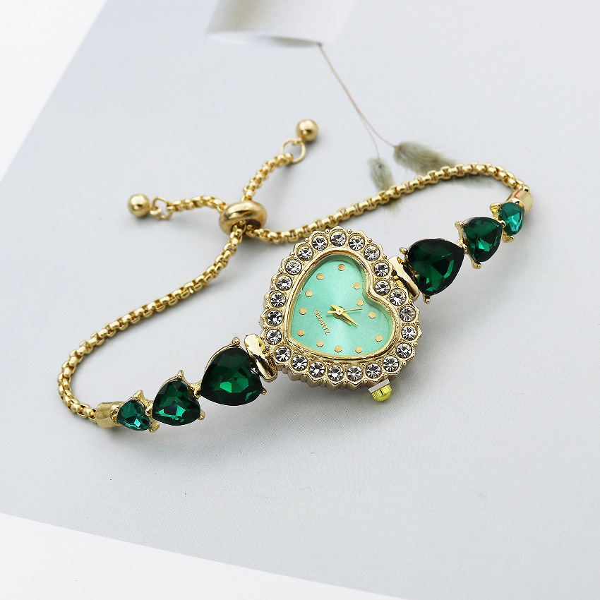 Jewelry Buckle Buckle Style Casual Heart Shape Jewelry Buckle Quartz Women's Watches