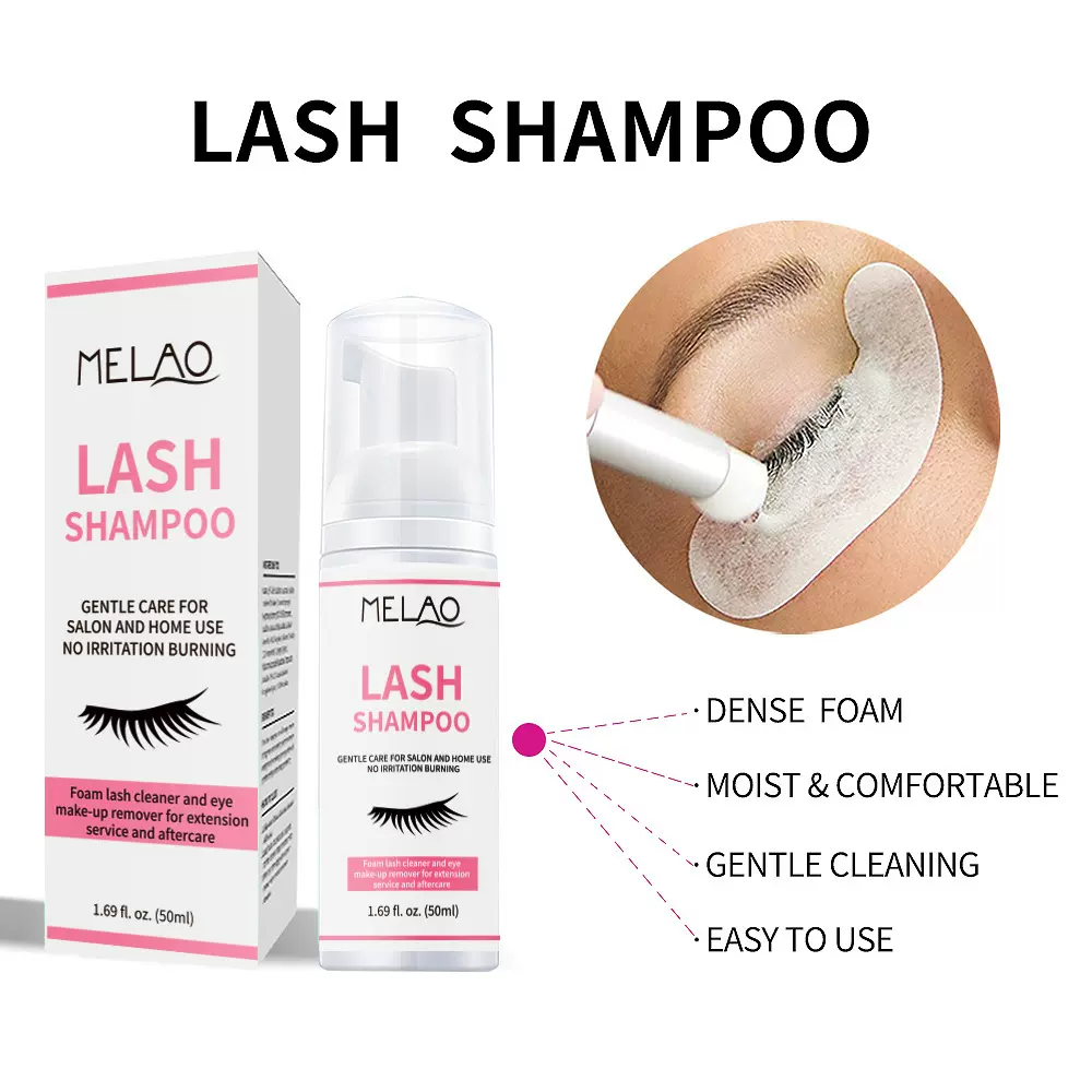 跨境睫毛洗发水清洁眼部护理卸妆水清洗剂嫁接营养液深层泡沫卸妆