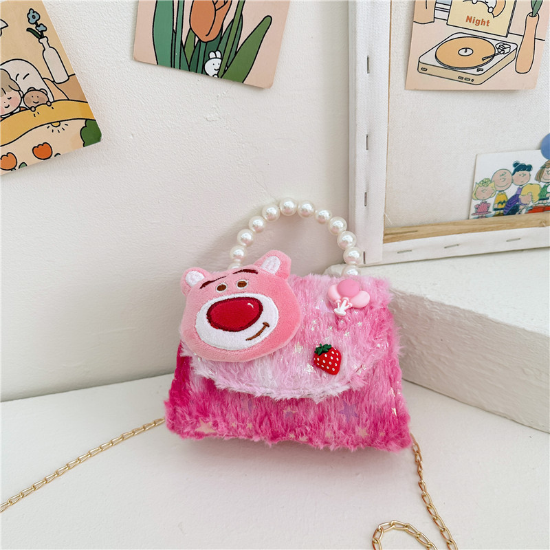 El Comercio exterior transfronterizo popular de la felpa del bolso de los niños de moda de encaje arco monedero lindo Occidental Princesa bolsa de mensajero