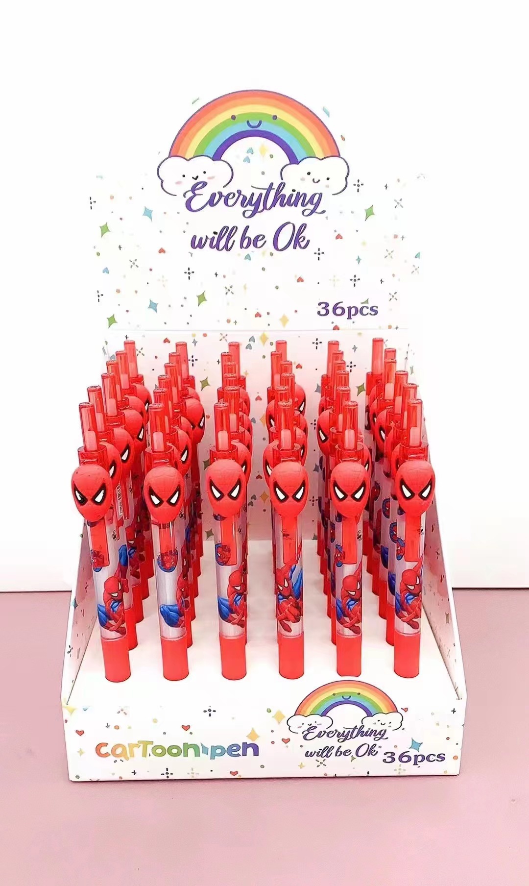 Amor oso cuidado osos lindos dibujos animados pulsar bolígrafos neutros de alto valor de firma bolígrafo azul fuera