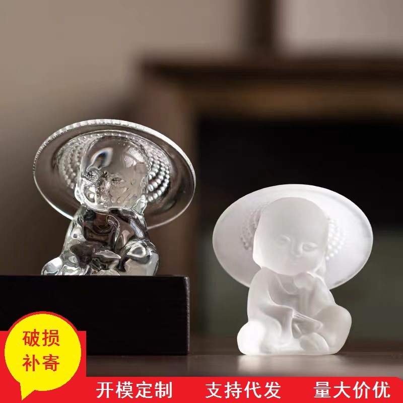 Vidrio monje colador de té Filtro de té artefacto integrado partición de té lindo té helado adornos para mascotas