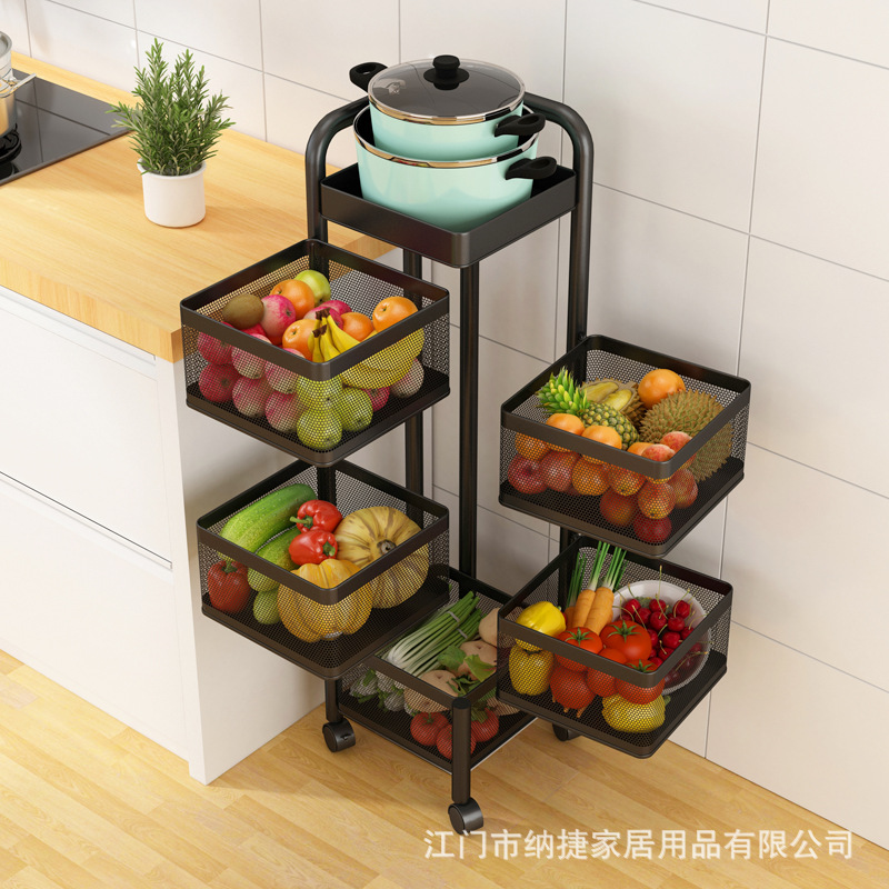 Buy quality Kitchen Rotating Rack Vegetable Floor Multilayer Vegetable