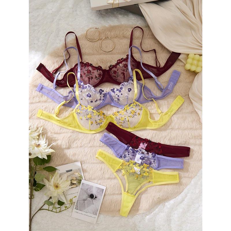 D 969 G1237 Dropshipping Aliexpress Cross-Border New Bra Set 6-Piece Set Valentine's Day Women's