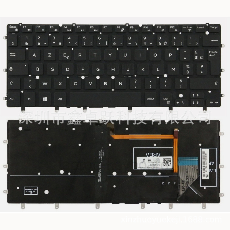 Usruspukfr Dell 9343/Xps 13 7348/7347/7547/7548/9350 P57G Keyboard Usruspukfr Dell 9343/Xps 13 7348/7347/7547/7548/9350 P57G Keyboard