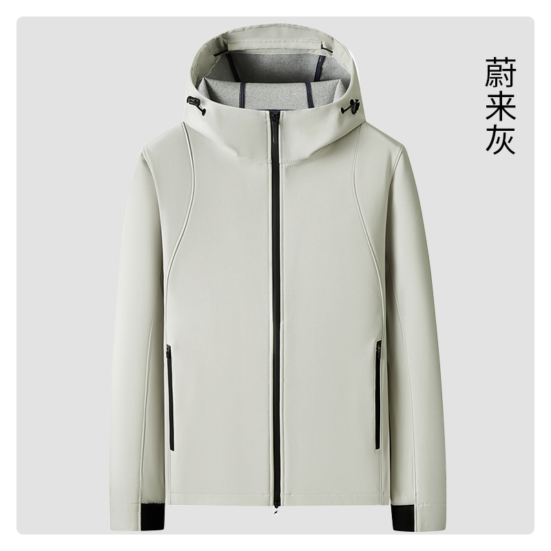 新款工作服工装户外夹克男防风防水运动外套定制连帽软壳冲锋衣女|undefined