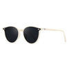 Retro white sunglasses suitable for men and women, fitted, Korean style, internet celebrity