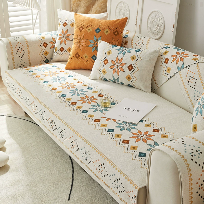 Universal non-slip Scandinavian sofa four seasons, boho style