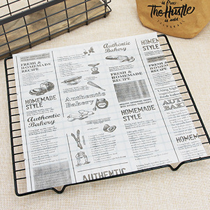 Baking Paper Food Grade English Newspaper Pad Baking Household Non-stick Paper Pad High Temperature Resistant French Fries Burger Oil-proof Paper Pad
