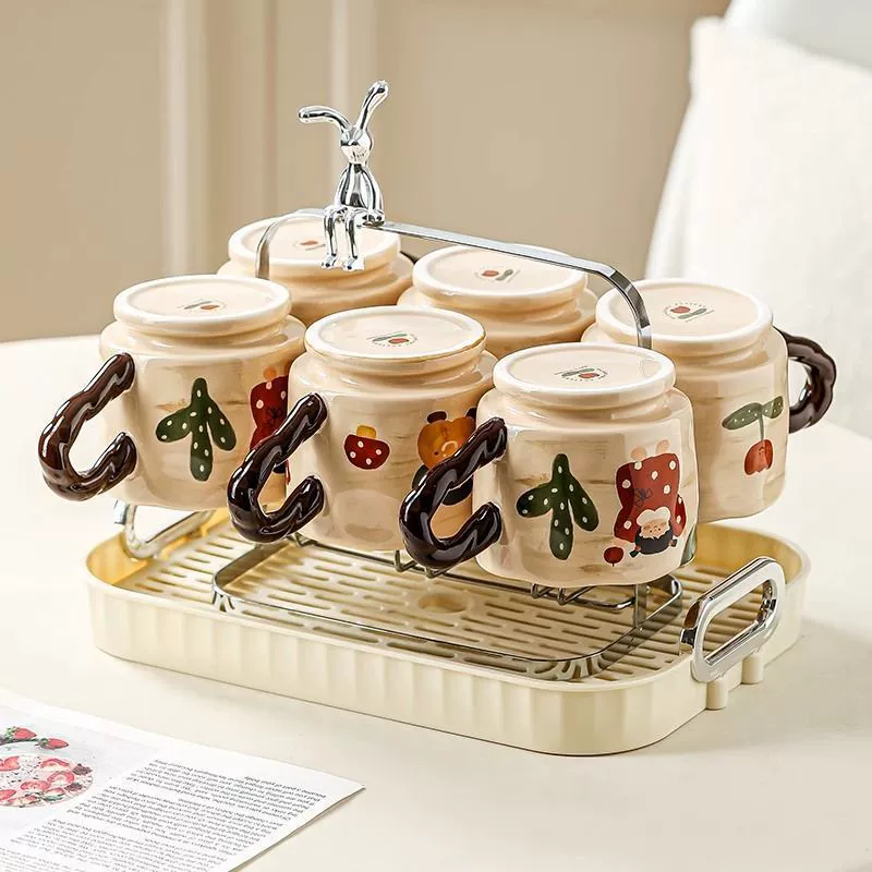 Детский набор чашек для домашней гостиной, красивый чайный сервиз, чашка для новоселья, набор чашек для питья