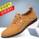 Men's shoes 2024 spring and autumn new soft bottom casual four seasons leather shoes non-slip wear-resistant breathable pedal a generation of hair