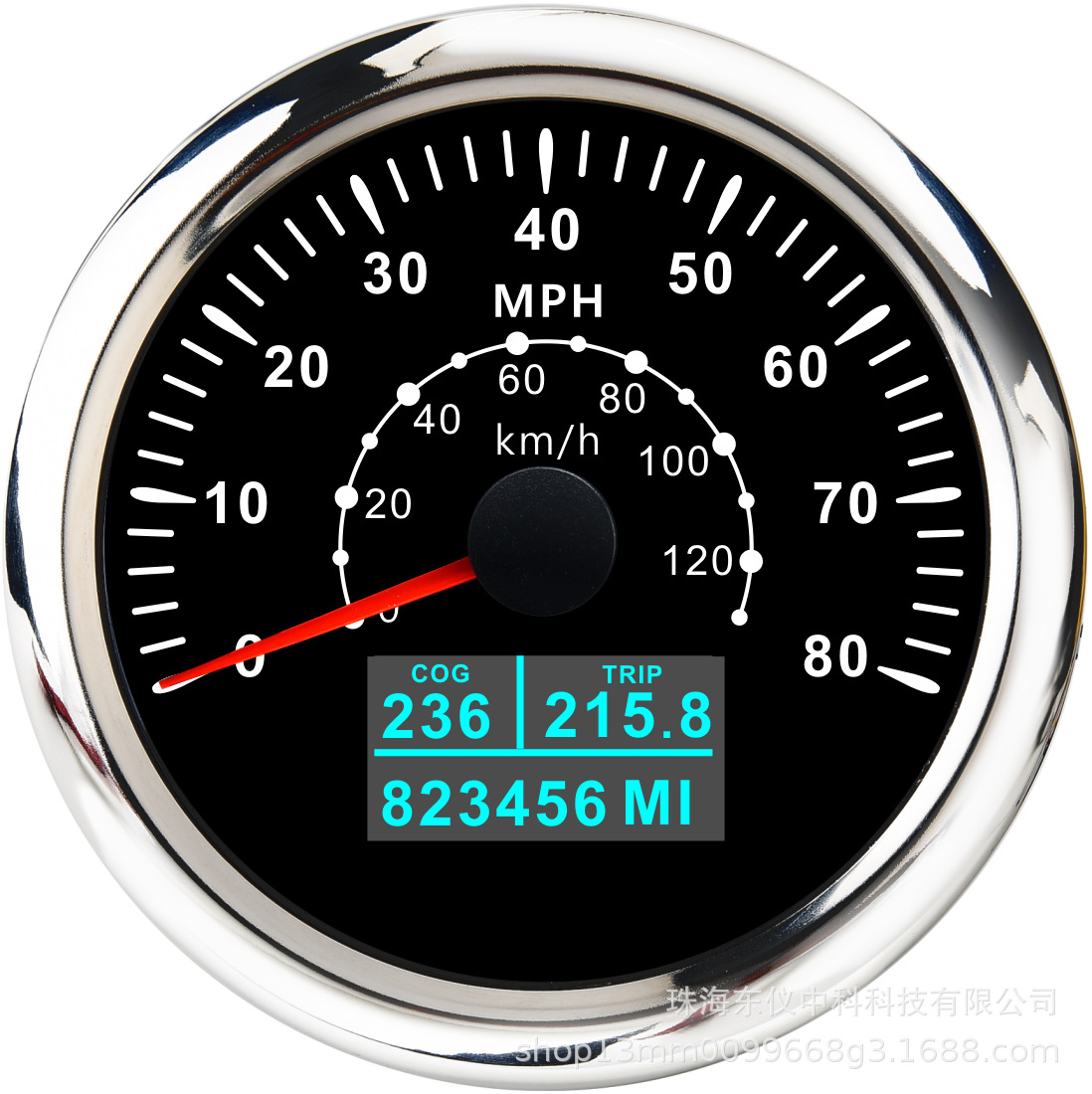 Cross-Border Hot-Selling Car Gps Meter 85mm Gps Speedometer Dual Unit Series 12V24V