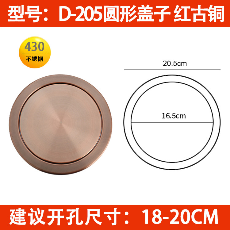 Encimera empotrada cubierta basculante basura puede Flip cubierta de acero inoxidable cubierta basculante cocina lavabo herramientas cubierta oculta