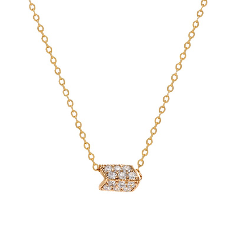 Joyería de Xupe simple moda pequeña Luz de lujo colgante geométrico hembra europeo y americano nicho luz lujo elegante colgante de alta calidad