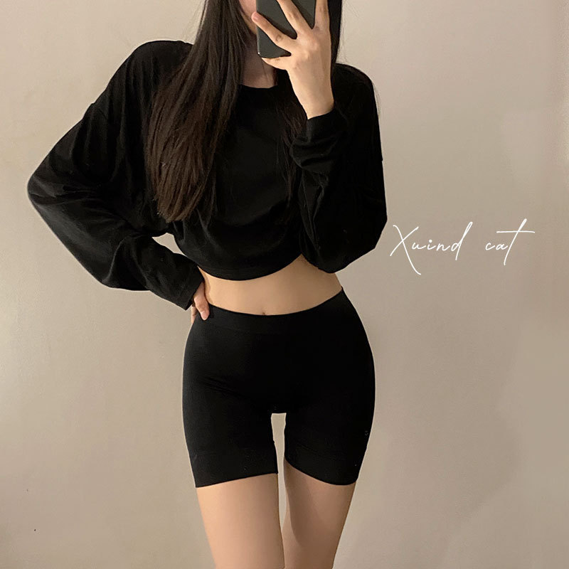 Slim-Fit Comfortable Seamless High Elastic Boxers Girls' Four-Corner Anti-Light Safety Pants