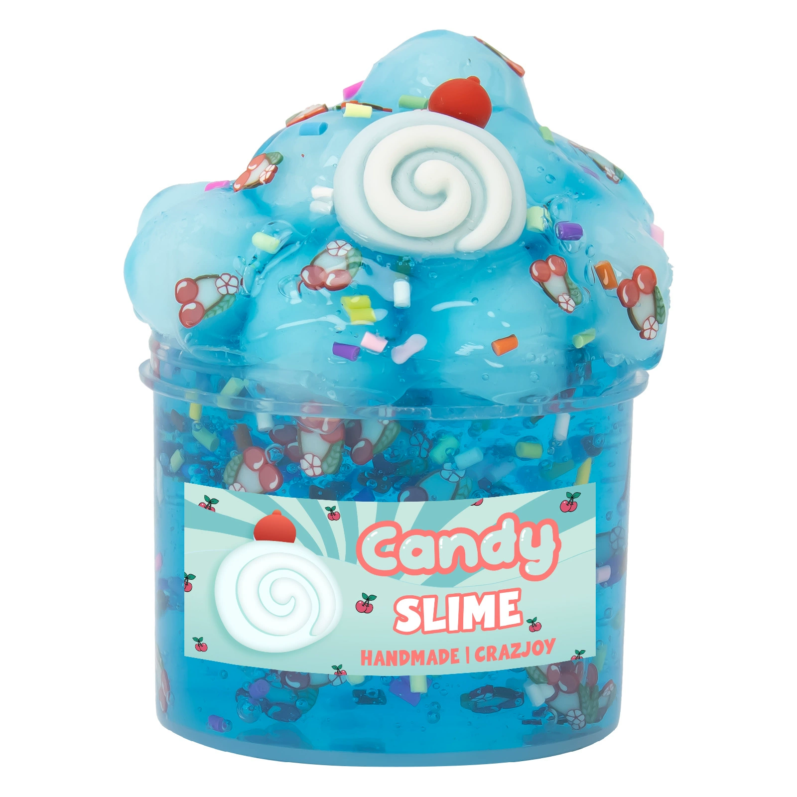 Набор слаймов AMZ coconut ball butter с фигуркой коровки, кристаллический антистресс DIY, 70 г