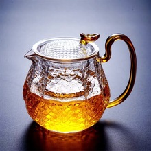 锤纹玻璃紫砂龙香壶可电陶炉加热花茶壶家用普洱煮茶壶红茶泡