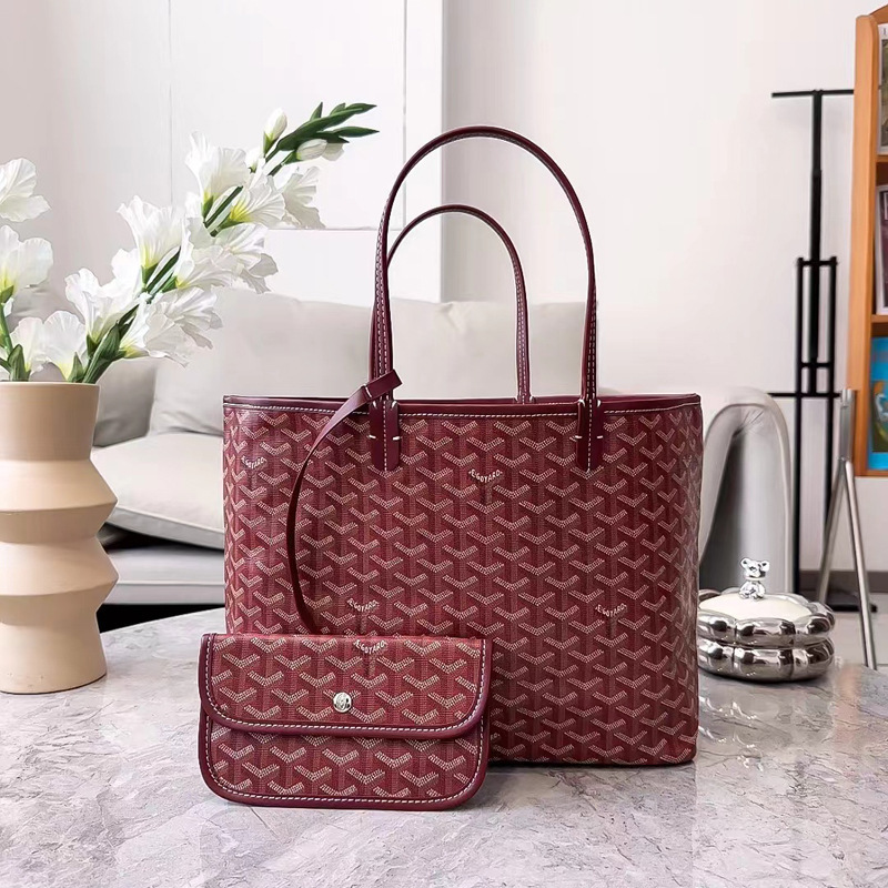 Goyard Goya Dog Tooth Medium Tote Bag 2025 New Model Elegant Large Capacity Single Shoulder Handbag Trend