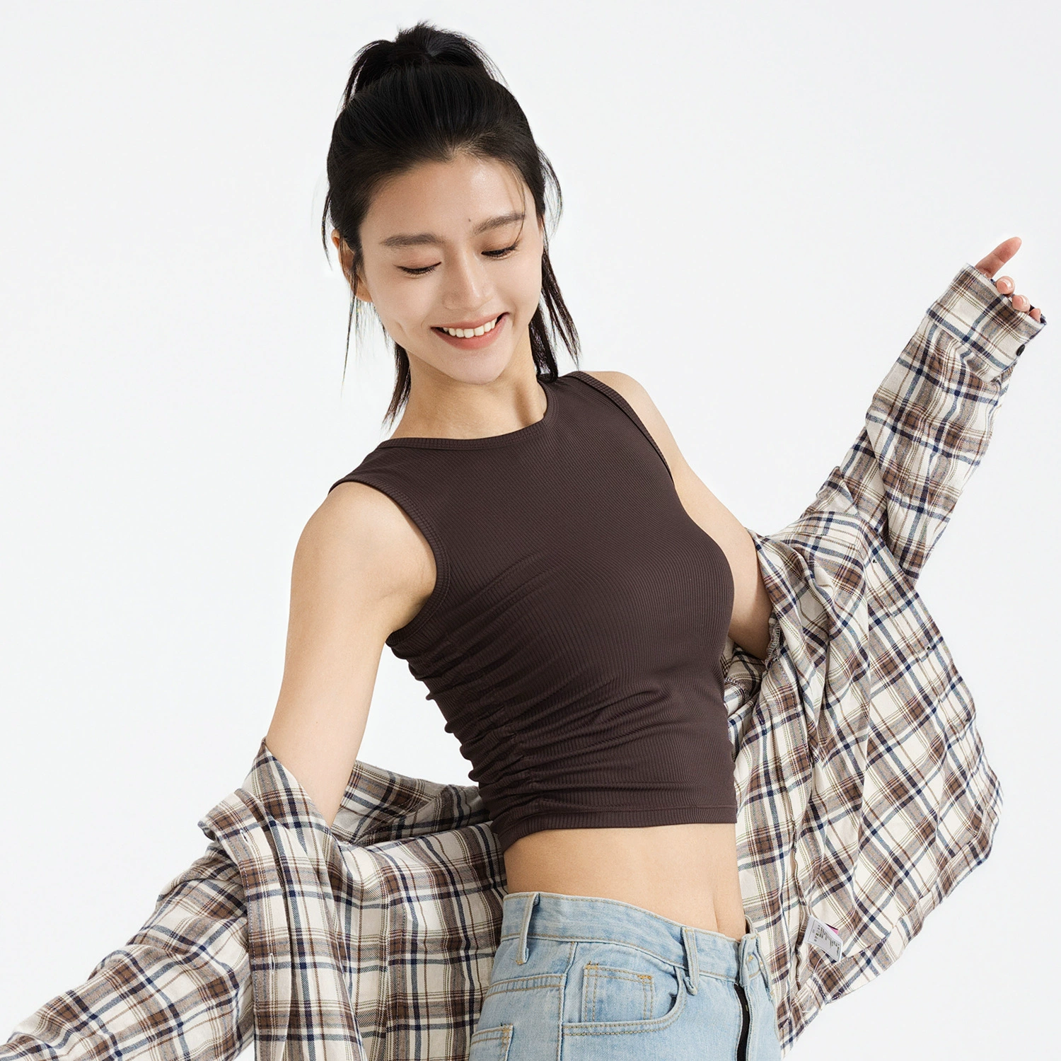 Спортивный браслет безрукавный, йога одежда, Slim Fit