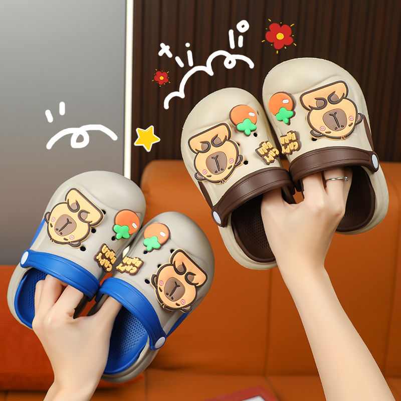 Summer Children's Cave Shoes Women's Sandals and Slippers Boys and Girls Bathroom Non-slip Baby Cave Shoes Kids Cartoon Cute