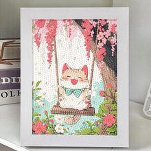 熊猫钻石贴画儿童手工材料包可爱猫咪卡通机器猫叮当猫点钻画批发