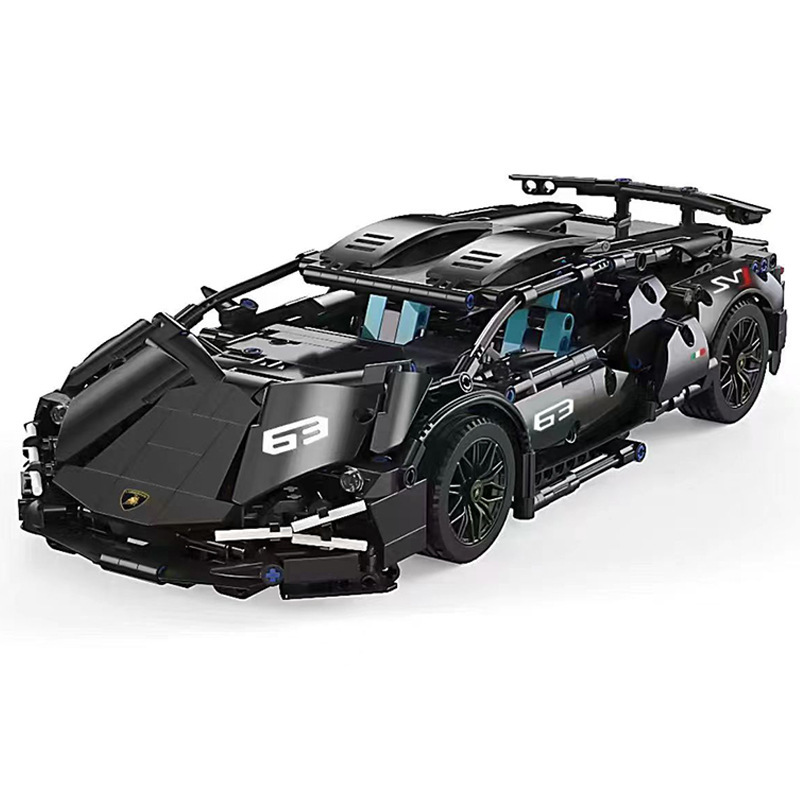 Compatible con el samurai negro Gaolambo SVJ Gini modelo de ensamblaje juguete regalos programación de control remoto coche deportivo bloques de construcción