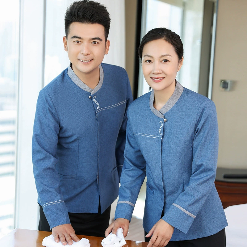 Уборка недвижимости рабочая одежда с длинными рукавами осенне-зимняя одежда женская тетя комната уборки отель Отель Больничный костюм Чистящая одежда