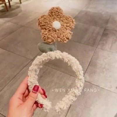 可爱小熊发箍秋冬毛绒洗脸头箍女孩卡通头饰搞怪发卡新品女童|undefined