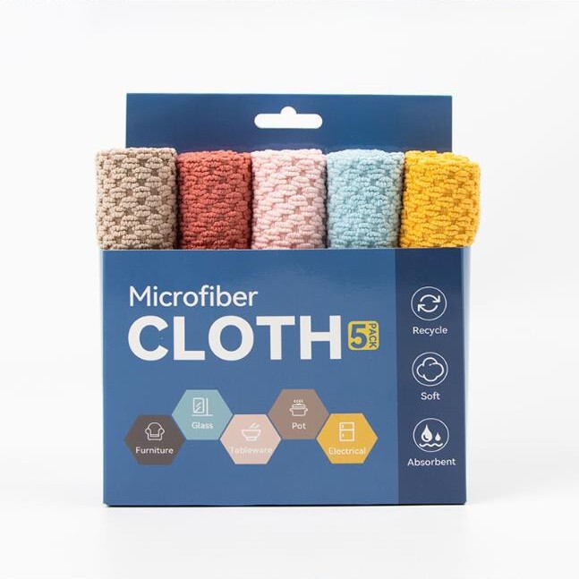 Microfiber dishcloth thickened kitchen dishwashing cloth corn grains to remove oil stains absorbent wiping table dishcloth cleaning cloth wholesale Microfiber dishcloth thickened kitchen dishwashing cloth corn grains to remove oil stains absorbent wiping table dishcloth cleaning cloth wholesale