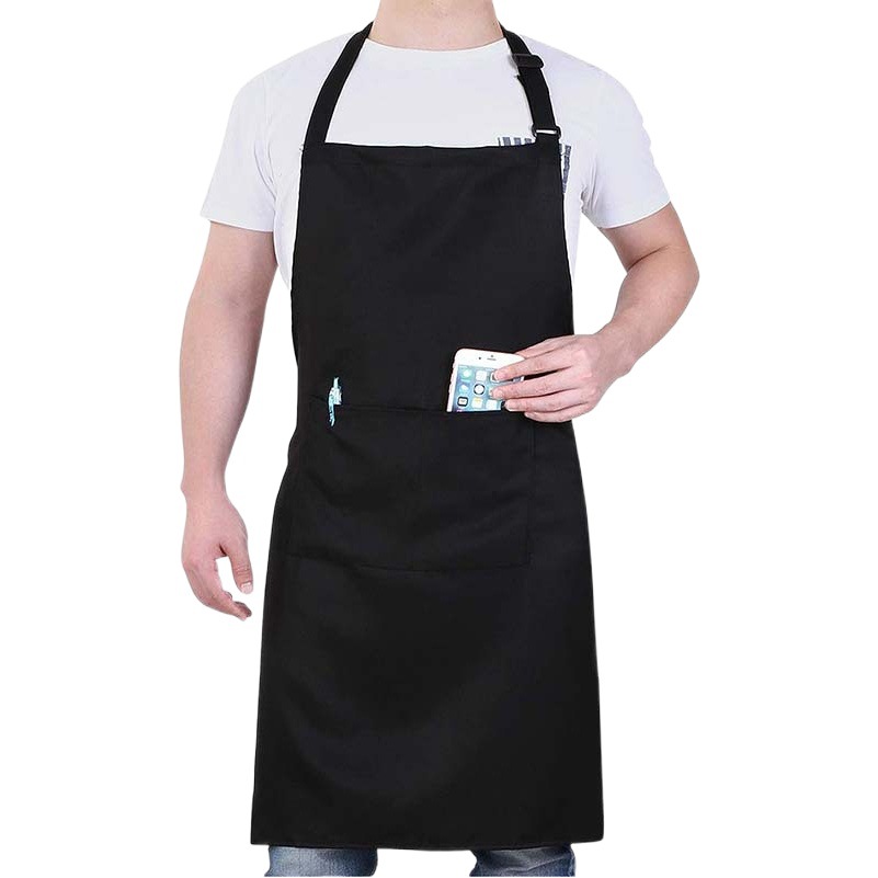 Amazon poliéster Halter impermeable delantal impermeable logotipo personalizado moderno minimalista restaurante ropa de trabajo cocina delantal hogar