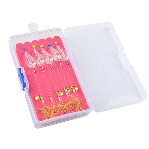 Melon seeds and sequins set, Makou Road, Asian fake bait, poisonous mosquitoes, fly, hook fishing set, throwing aid, white strip, micro bait, ice shredded shrimp