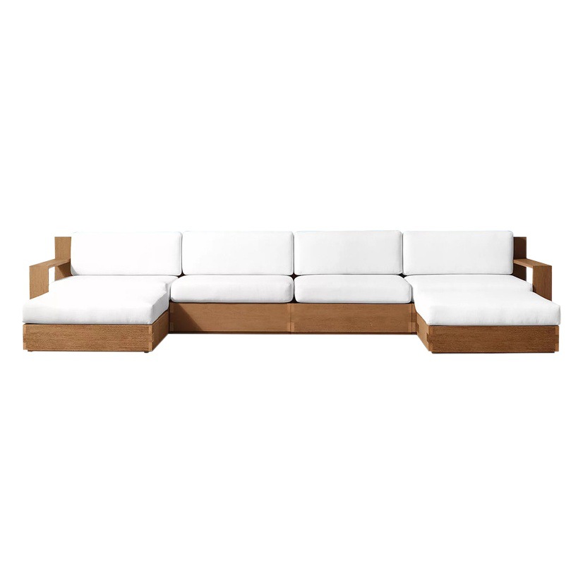 Al aire libre nórdico patio sofá combinación teca ocio villa hotel patio al aire libre B & B combinación de mesa y silla