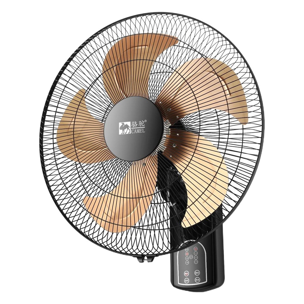 Camel ventilador eléctrico montado en la pared de la cabeza de la pared ventilador montado en la pared ventilador de 16 pulgadas voz inteligente sacudiendo cabeza tono luz gran volumen de aire