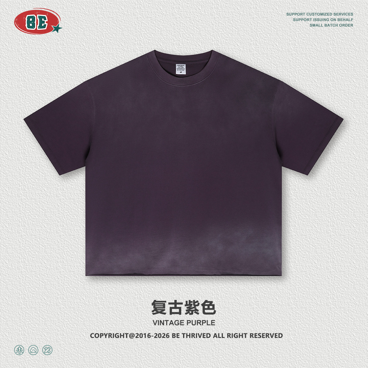 Be Hombres| 2026 verano americano lavado en agua hacer viejo Boxy borda suelta pulverización de caballo camiseta de manga corta suelta camiseta de moda masculina