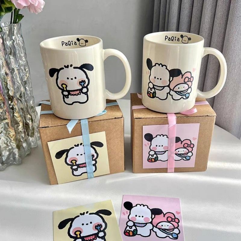 卡通帕恰小狗马克杯子高颜值简约情侣蛋糕陶瓷杯风水杯家用|undefined