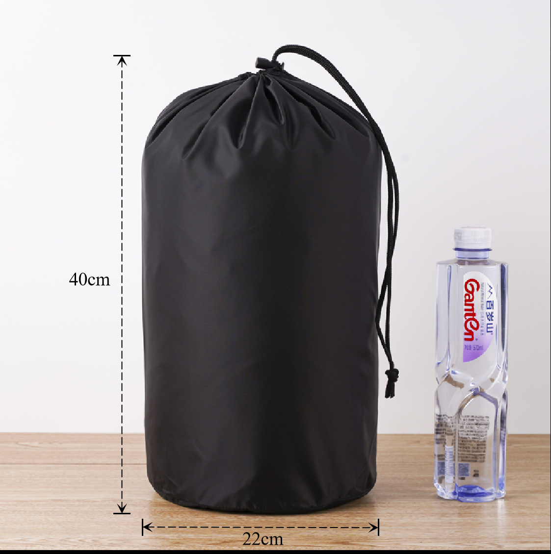 Bolsa de cuerda de nylon impermeable cilíndrica de plumón para ropa doméstica de poliéster bolsa de almacenamiento bolsa de embalaje bolsillo de paquete de contracción image 98