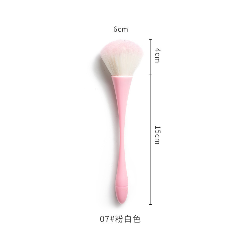 ネット赤美甲粉塵ブラシピンクの毛バラの花型棒ブラシ多機能爪切り頬紅ブラシ|undefined
