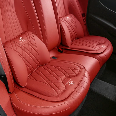 lumbar support and headrests in the — Headrest - 2-mercedes-benz-lumbar-supports-2-seat-cushions-bordeaux-red
