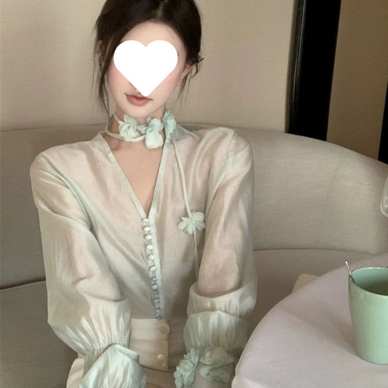 法式温柔粉色2025耳边衬衫新款设计气质衬衣上衣|undefined