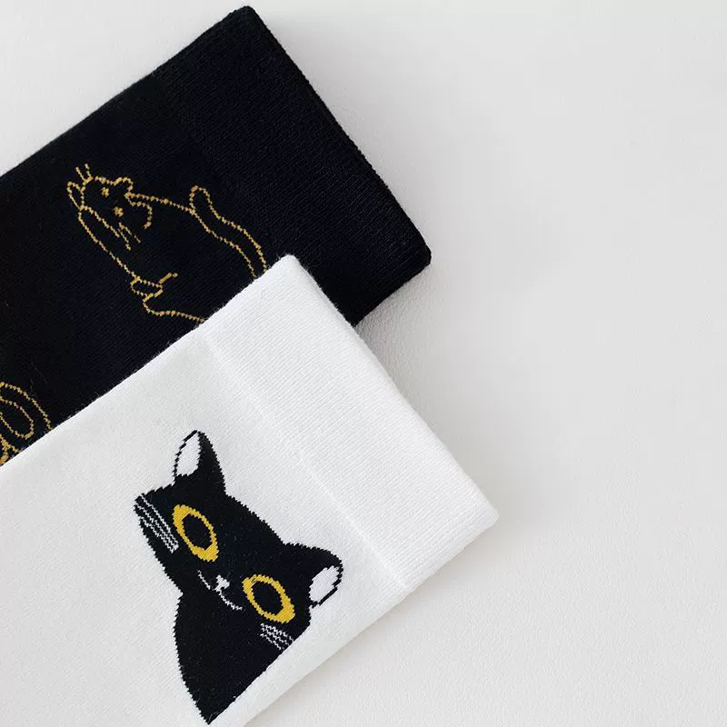 Весенний брендовый дизайн милые cartoon knee socks, средней длины, корейский стиль