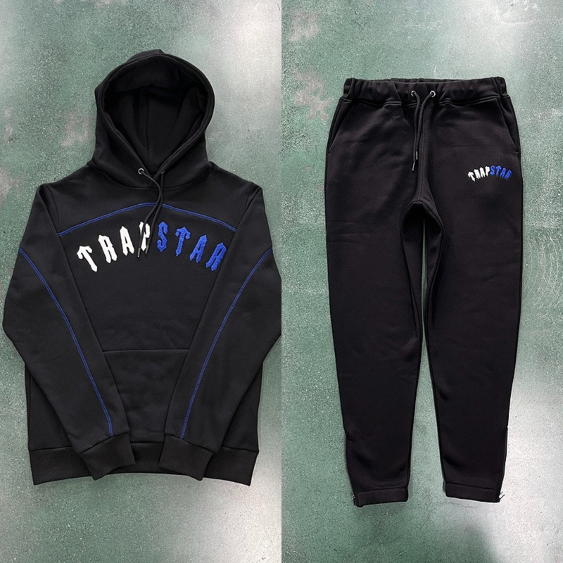 2025Trapstar スウェットシャツ スポーツウェア ジッパー ジャケット スーツ アーチ型文字刺繍 UKDRIPDRILL メンズ|undefined